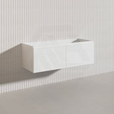 1200mm Lukka Sedona Modern Fluted Wall Hung PVC Vanity Variant Colour Available