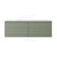 600-1500mm Lukka Sedona Modern Fluted Wall Hung PVC Vanity Matt Olive Green