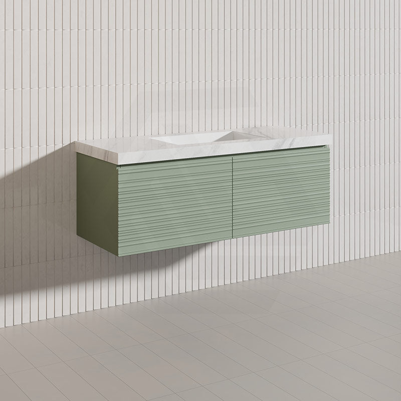 1200mm Lukka Sedona Modern Fluted Wall Hung PVC Vanity Variant Colour Available
