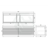 600-1500mm Lukka Sedona Modern Fluted Wall-Hung PVC Vanity in Matt White