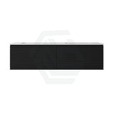 600-1500mm Lukka Sedona Modern Fluted Wall Hung PVC Vanity Matt Black