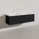 1500mm Lukka Sedona Modern Fluted Wall Hung PVC Vanity Variant Colour Available