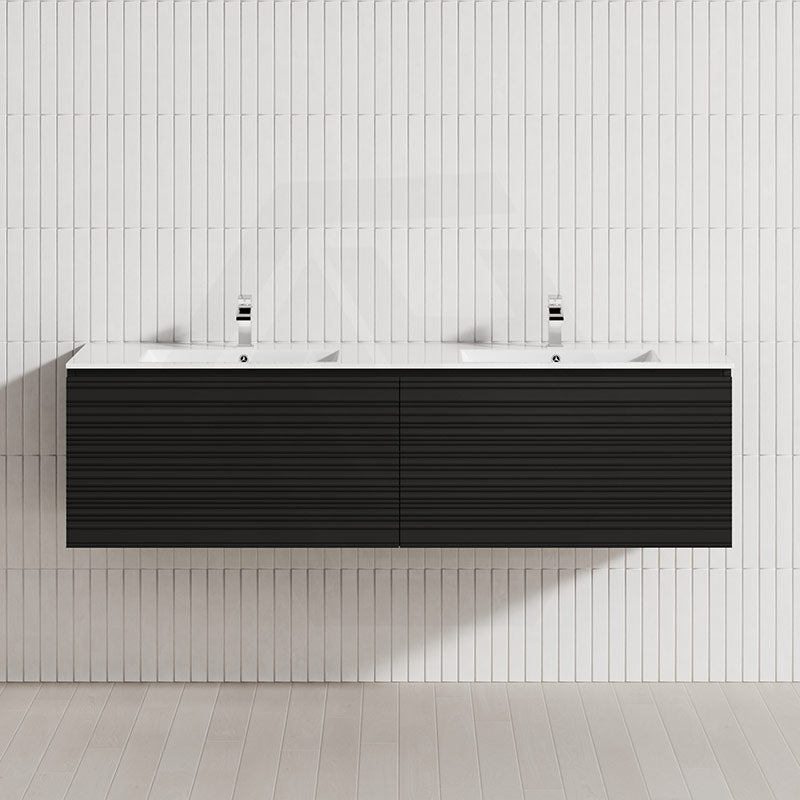1500mm Lukka Sedona Modern Fluted Wall Hung PVC Vanity Variant Colour Available