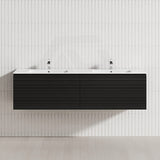 1500mm Lukka Sedona Modern Fluted Wall Hung PVC Vanity Variant Colour Available
