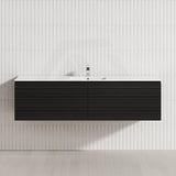 1500mm Lukka Sedona Modern Fluted Wall Hung PVC Vanity Variant Colour Available