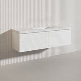 1500mm Lukka Sedona Modern Fluted Wall Hung PVC Vanity Variant Colour Available