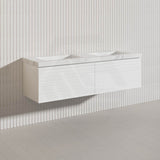 1500mm Lukka Sedona Modern Fluted Wall Hung PVC Vanity Variant Colour Available