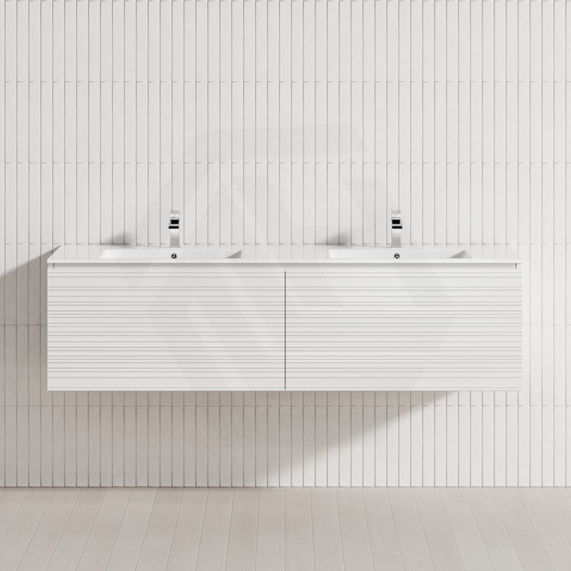 1500mm Lukka Sedona Modern Fluted Wall Hung PVC Vanity Variant Colour Available