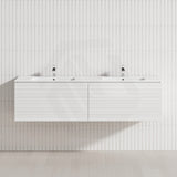 1500mm Lukka Sedona Modern Fluted Wall Hung PVC Vanity Variant Colour Available