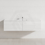 1500mm Lukka Sedona Modern Fluted Wall Hung PVC Vanity Variant Colour Available