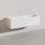 1500mm Lukka Sedona Modern Fluted Wall Hung PVC Vanity Variant Colour Available