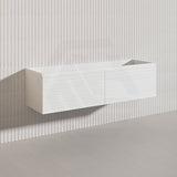 1500mm Lukka Sedona Modern Fluted Wall Hung PVC Vanity Variant Colour Available