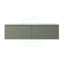 600-1500mm Lukka Sedona Modern Fluted Wall Hung PVC Vanity Matt Olive Green
