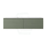 600-1500mm Lukka Sedona Modern Fluted Wall Hung PVC Vanity Matt Olive Green