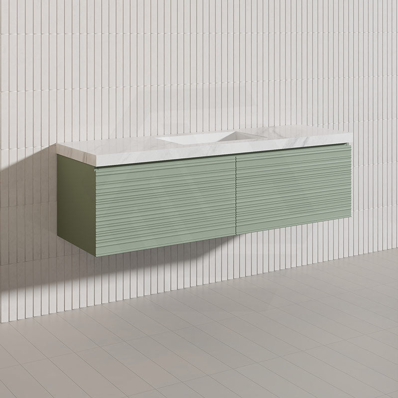 1500mm Lukka Sedona Modern Fluted Wall Hung PVC Vanity Variant Colour Available