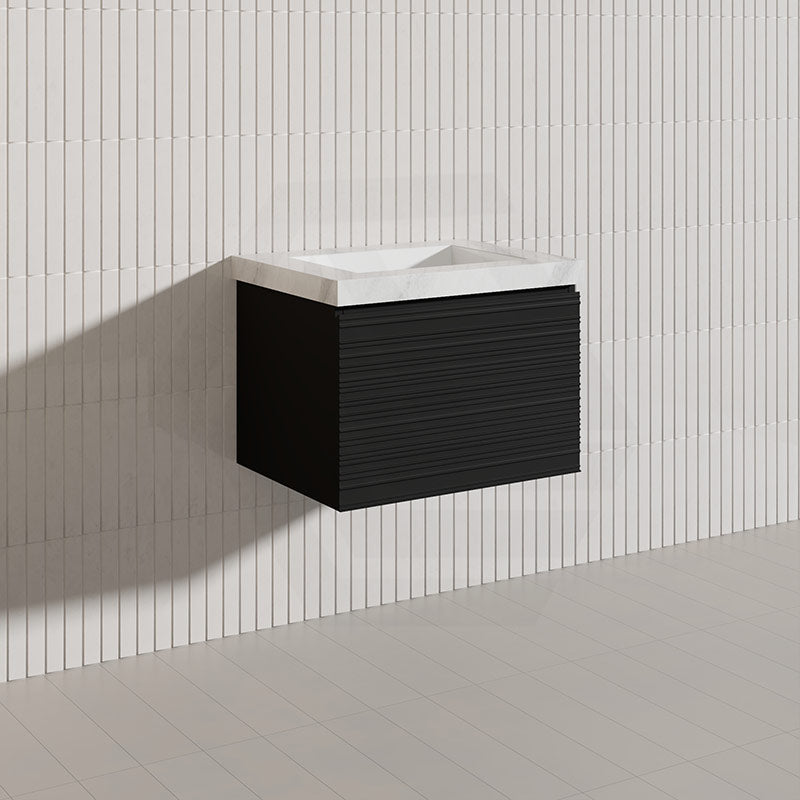 600mm Lukka Sedona Modern Fluted Wall Hung PVC Vanity Variant Colour Available
