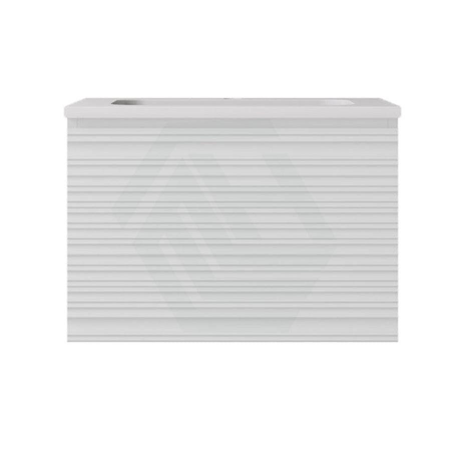 600-1500mm Lukka Sedona Modern Fluted Wall Hung PVC Vanity Matt White