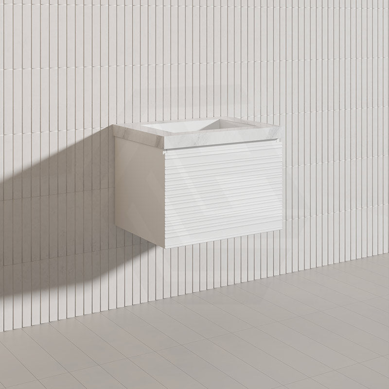 600mm Lukka Sedona Modern Fluted Wall Hung PVC Vanity Variant Colour Available
