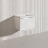 600mm Lukka Sedona Modern Fluted Wall Hung PVC Vanity Variant Colour Available