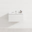 600-1500mm Lukka Sedona Modern Fluted Wall-Hung PVC Vanity in Matt White