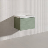 600mm Lukka Sedona Modern Fluted Wall Hung PVC Vanity Variant Colour Available