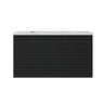 600-1500mm Lukka Sedona Modern Fluted Wall Hung PVC Vanity Matt Black