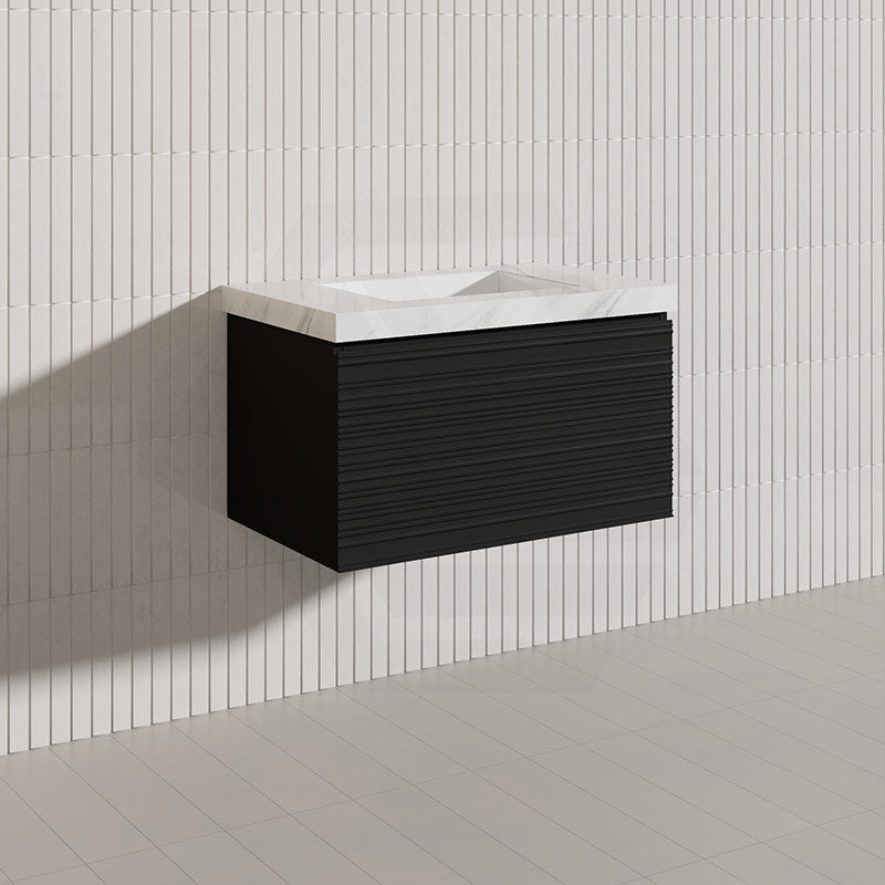 750mm Lukka Sedona Modern Fluted Wall Hung PVC Vanity Variant Colour Available