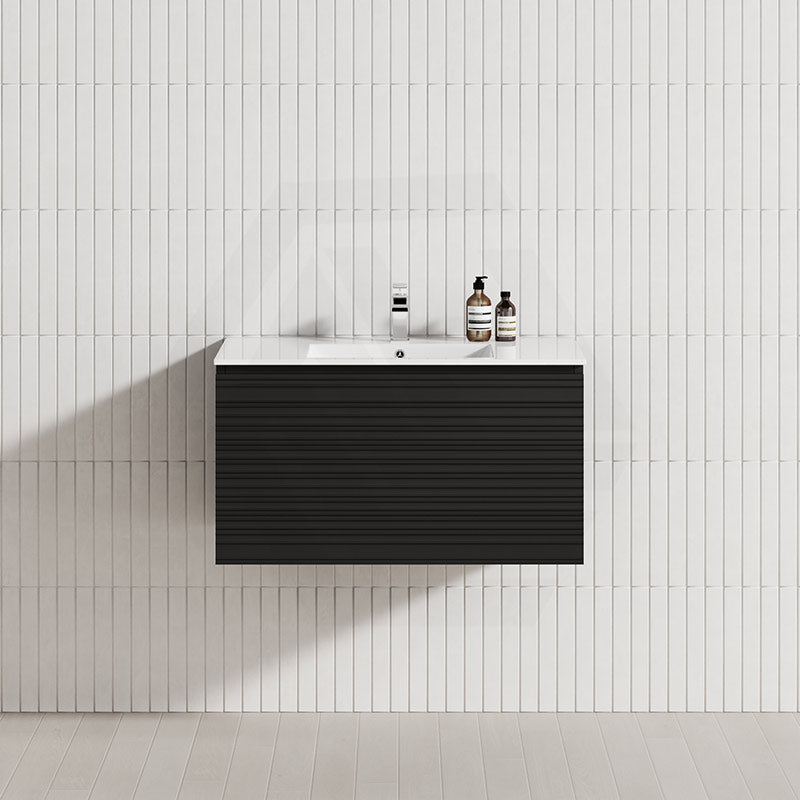 750mm Lukka Sedona Modern Fluted Wall Hung PVC Vanity Variant Colour Available
