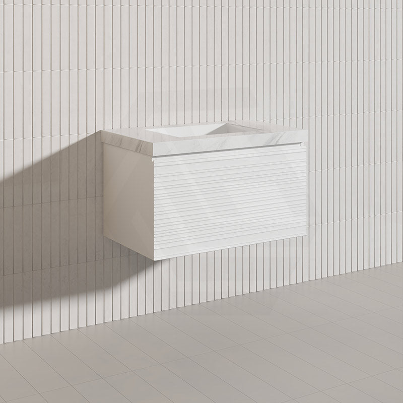 750mm Lukka Sedona Modern Fluted Wall Hung PVC Vanity Variant Colour Available