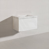 750mm Lukka Sedona Modern Fluted Wall Hung PVC Vanity Variant Colour Available