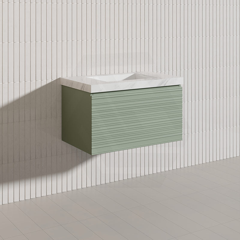 750mm Lukka Sedona Modern Fluted Wall Hung PVC Vanity Variant Colour Available