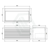 600-1500mm Lukka Sedona Modern Fluted Wall-Hung PVC Vanity in Matt White