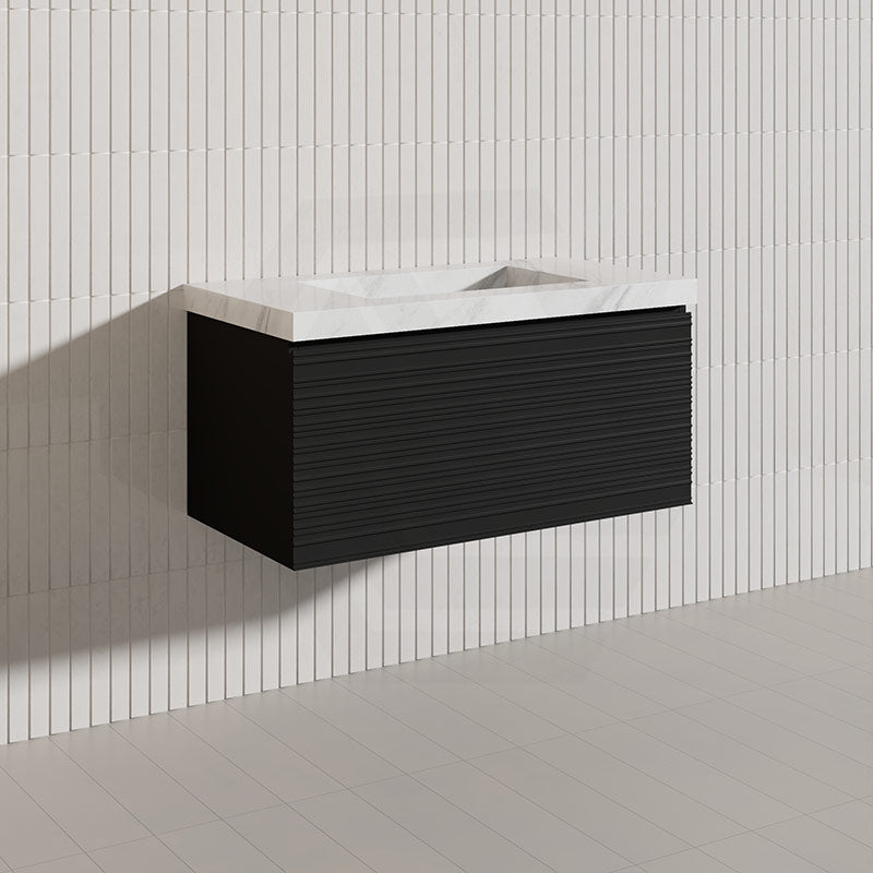 900mm Lukka Sedona Modern Fluted Wall Hung PVC Vanity Variant Colour Available