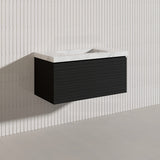 900mm Lukka Sedona Modern Fluted Wall Hung PVC Vanity Variant Colour Available