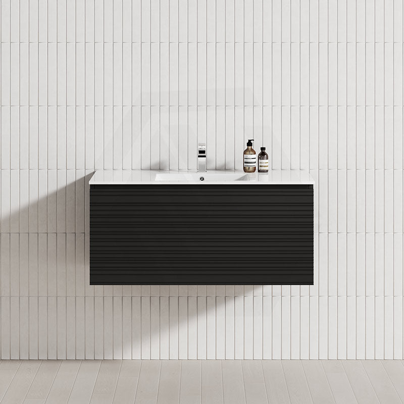 900mm Lukka Sedona Modern Fluted Wall Hung PVC Vanity Variant Colour Available