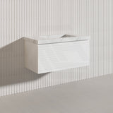 900mm Lukka Sedona Modern Fluted Wall Hung PVC Vanity Variant Colour Available