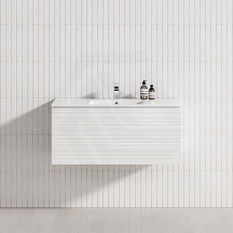 900mm Lukka Sedona Modern Fluted Wall Hung PVC Vanity Variant Colour Available