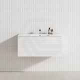 900mm Lukka Sedona Modern Fluted Wall Hung PVC Vanity Variant Colour Available