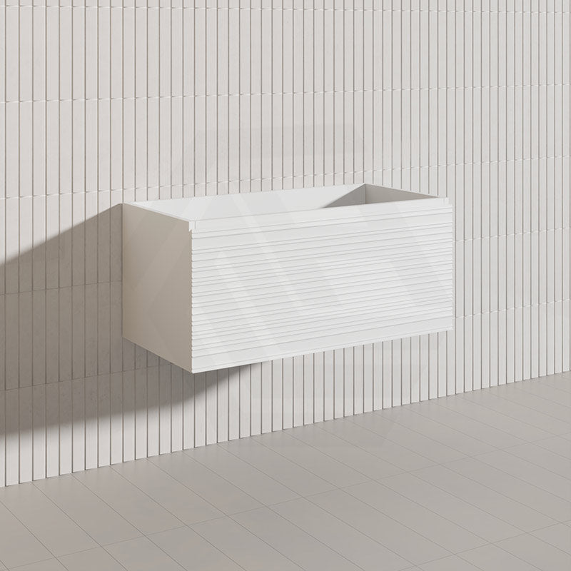 900mm Lukka Sedona Modern Fluted Wall Hung PVC Vanity Variant Colour Available