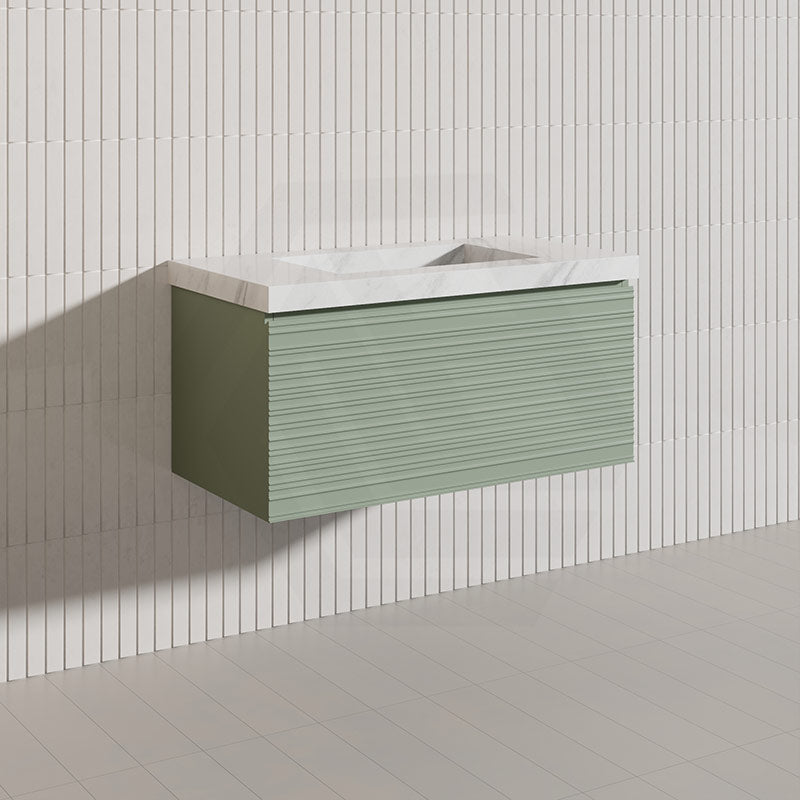 900mm Lukka Sedona Modern Fluted Wall Hung PVC Vanity Variant Colour Available