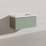 900mm Lukka Sedona Modern Fluted Wall Hung PVC Vanity Variant Colour Available