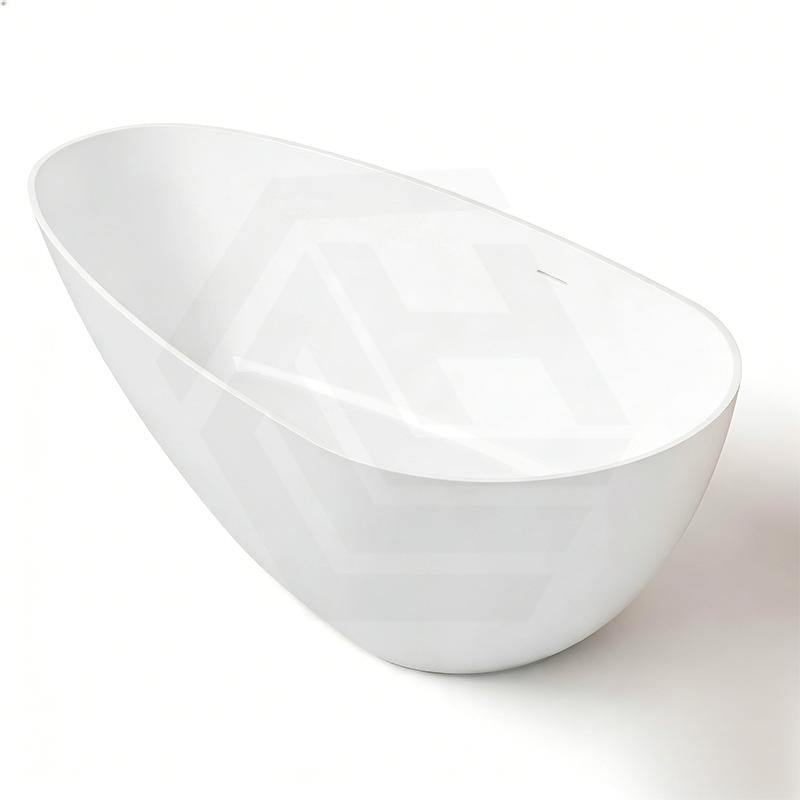Nova 1690mm Slim Freestanding Bathtub Acrylic Intergrated Overflow Gloss White