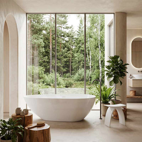 Lukka Nova Slim Freestanding Bathtub Acrylic with Overflow 1690mm - Variant Colour Available