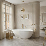 Lukka Nova Slim Freestanding Bathtub Acrylic with Overflow 1690mm - Variant Colour Available