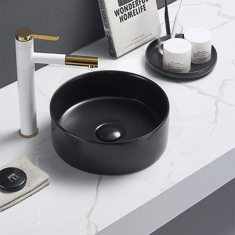 300/350/394mm Lukka Olley Round Above Counter Ceramic Basin Variant Colour Available