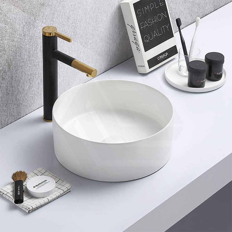 300/350/394mm Lukka Olley Round Above Counter Ceramic Basin Variant Colour Available