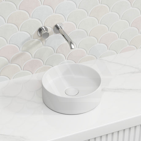 Lukka Olley Round Above Counter Ceramic Basin 300/350/394mm - 5 Colours Available