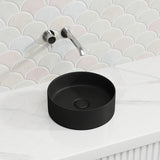 Lukka Olley Round Above Counter Ceramic Basin 300/350/394mm - 5 Colours Available