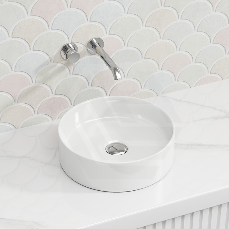 Lukka Olley Round Above Counter Ceramic Basin 300/350/394mm - 5 Colours Available