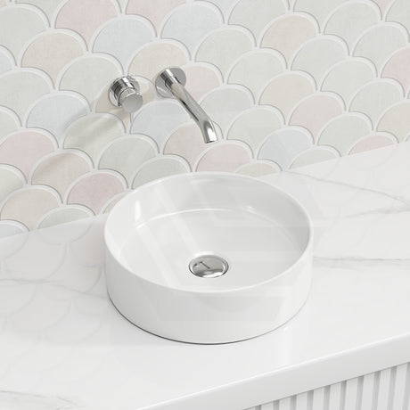 Lukka Olley Round Above Counter Ceramic Basin 300/350/394mm - 5 Colours Available